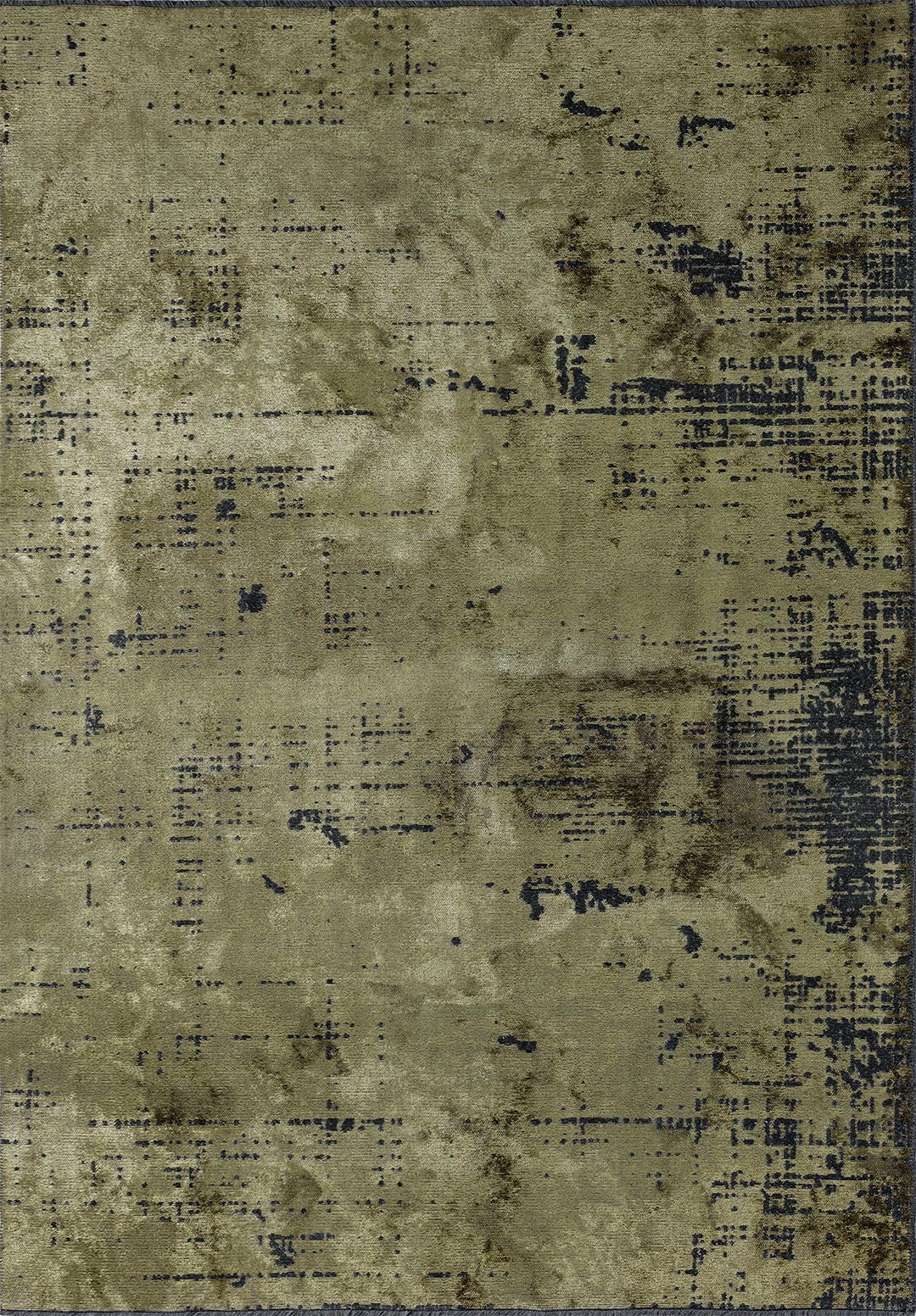 SPACE GREEN - MATTE BLACK RUG - 1