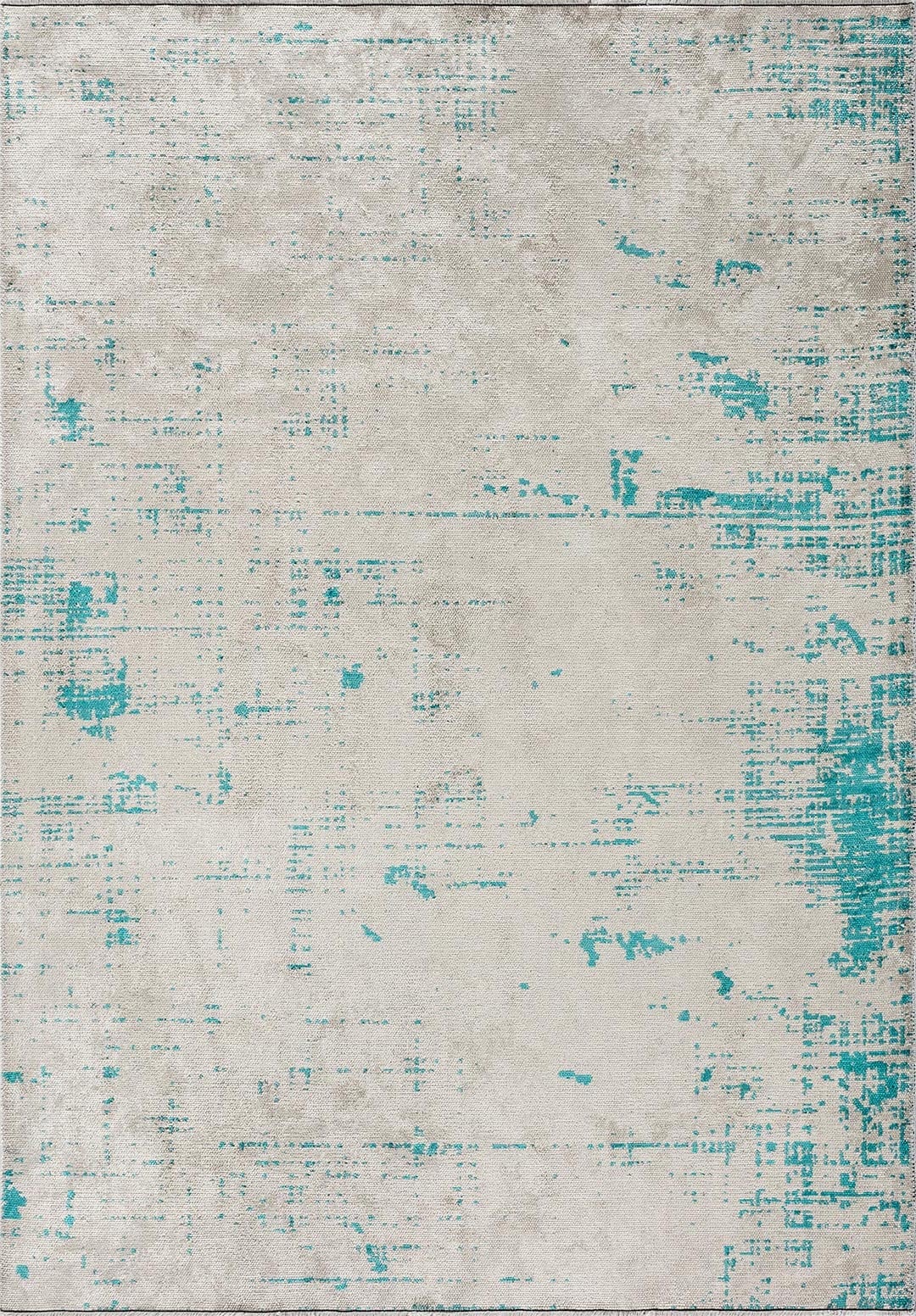 SPACE ECRU - TURQUOISE RUG