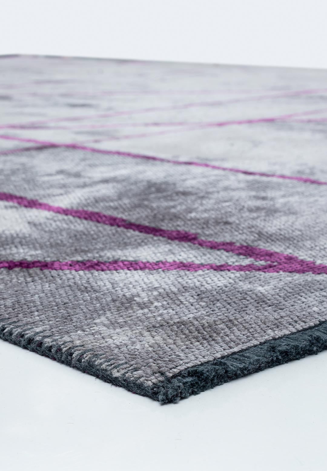 GRID LIGHT GREY - PURPLE RUG - 4