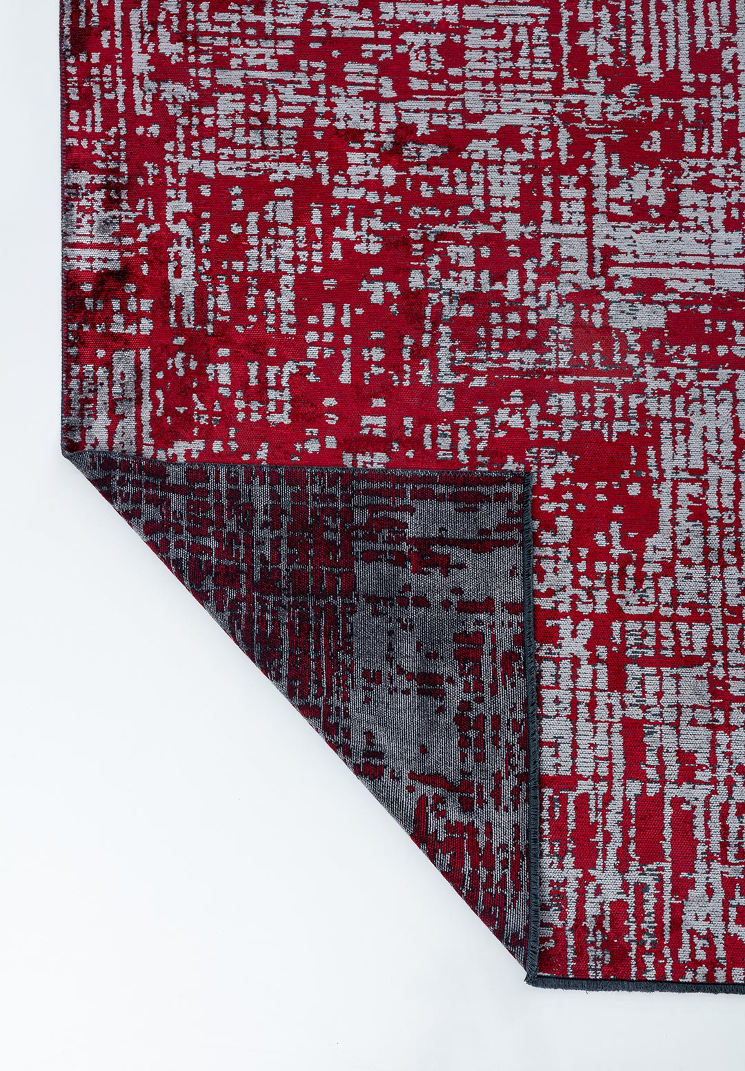 PIXEL RED - LIGHT GREY RUG - 3