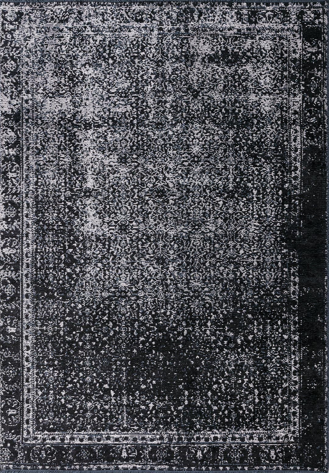 HERITAGE BLACK - LIGHT GREY RUG