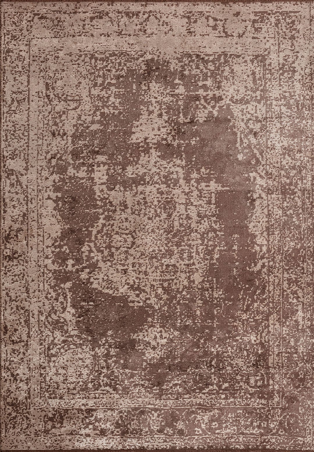 MEDALLION LIGHT CREAM - DARK MINK RUG