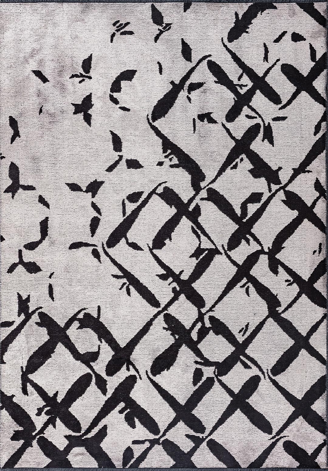 FADE BLACK - LIGHT GREY RUG