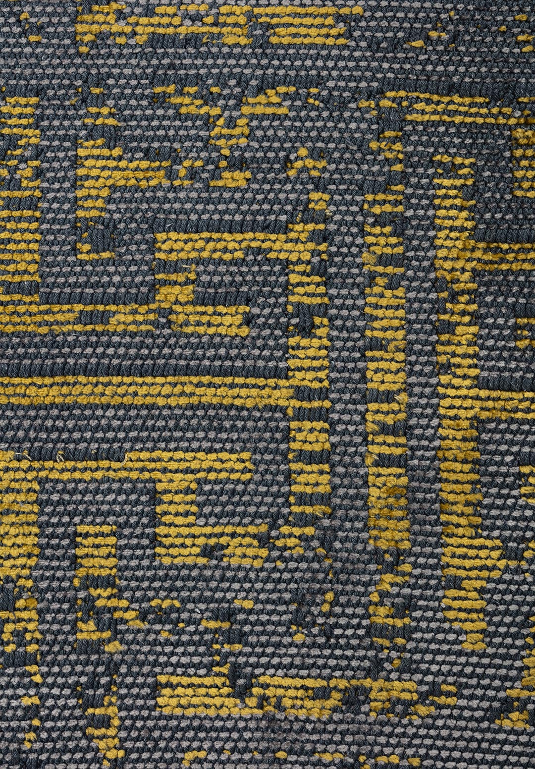 LABYRINTH GREY - YELLOW RUG - 5