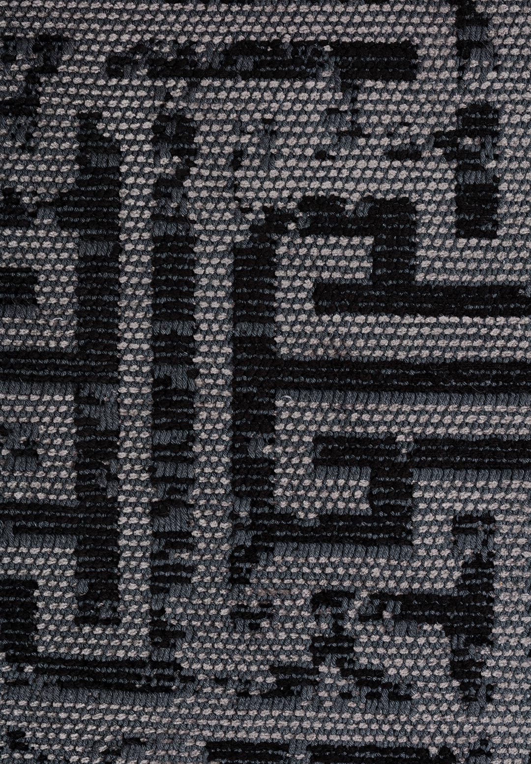 LABYRINTH GREY - BLACK RUG - 5