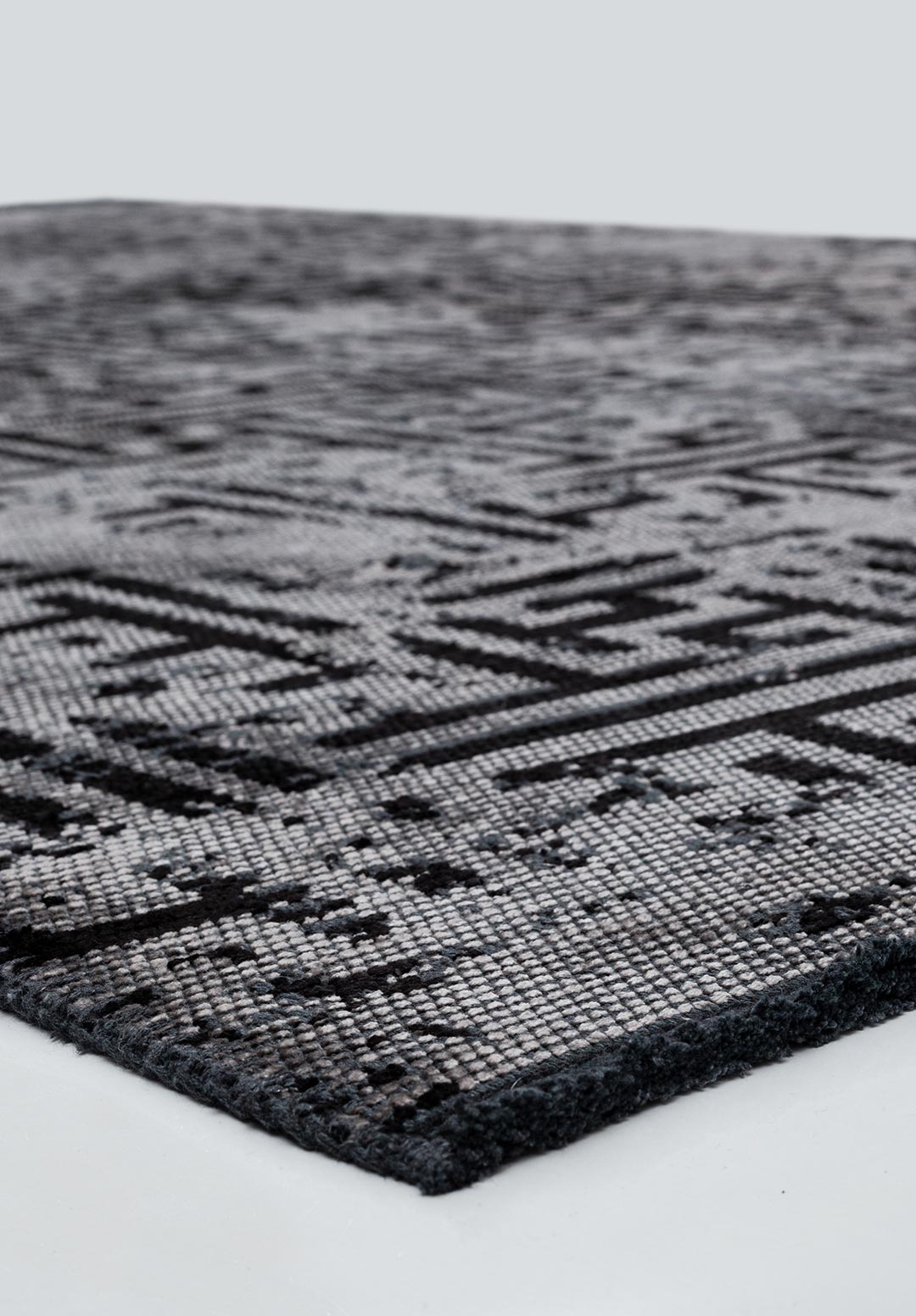 LABYRINTH GREY - BLACK RUG - 4