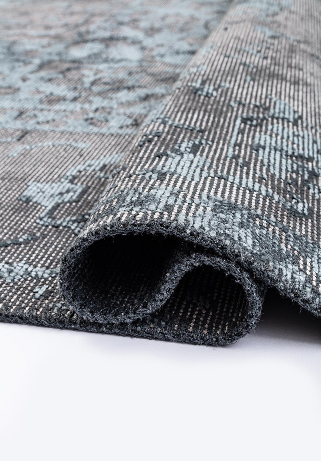 ANTIQUE BLUE - GREY RUG - 2
