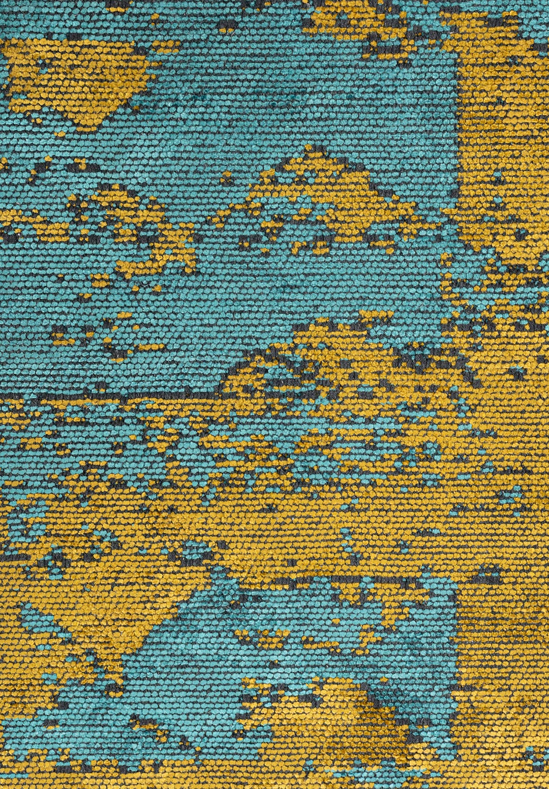 TRIANGLE YELLOW - TURQUOISE RUG - 5