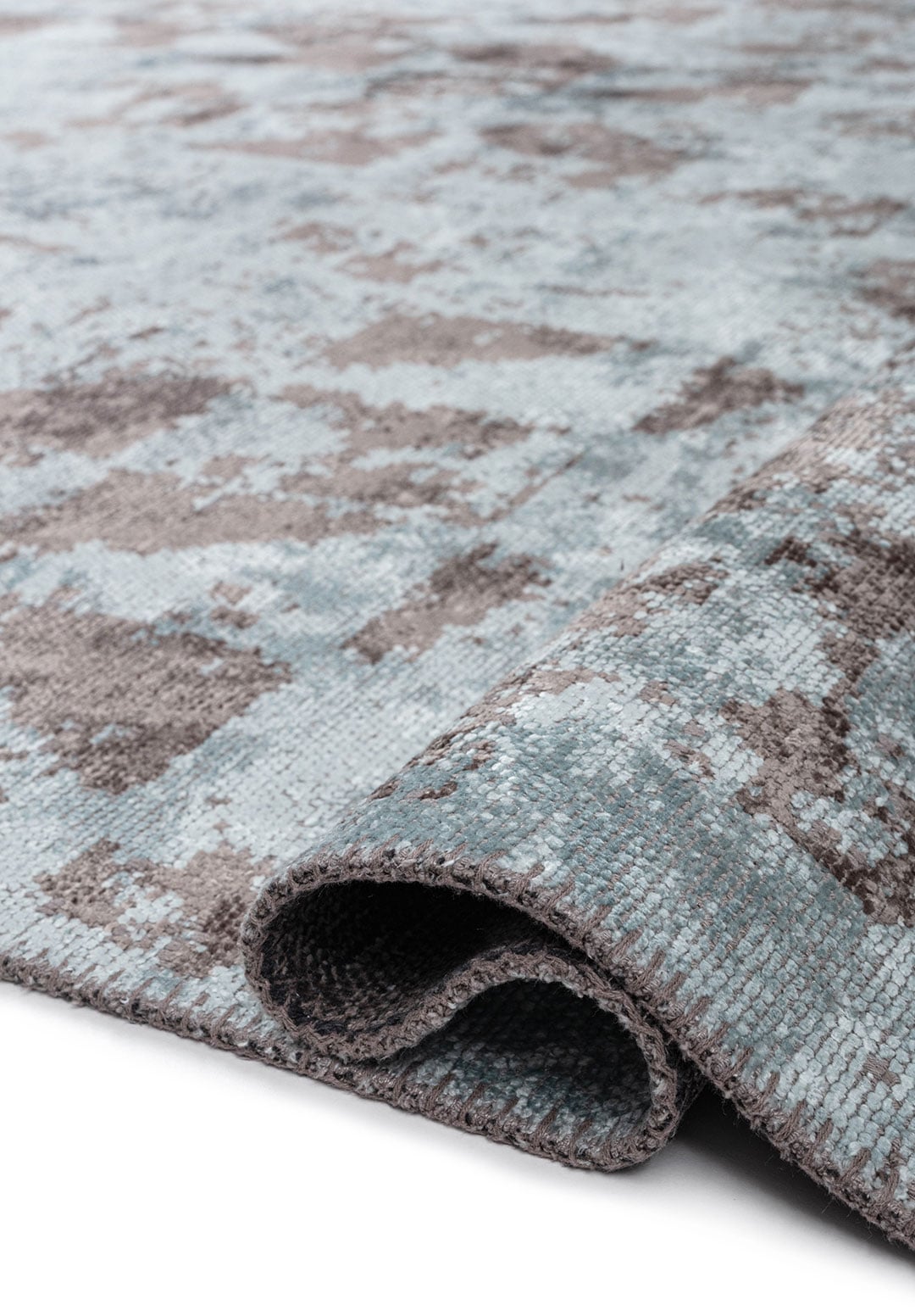 TRIANGLE ICE BLUE - DARK GREY RUG - 2