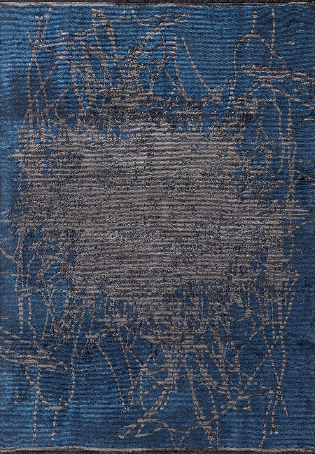SPLASH NAVY BLUE - GREY RUG - 1