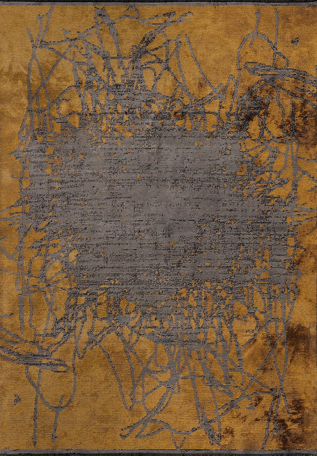 SPLASH MUSTARD - GREY RUG - 1