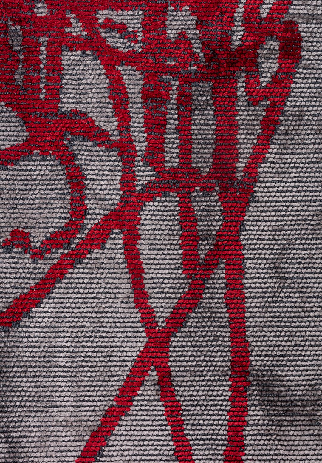 SPLASH GREY - RED RUG - 5