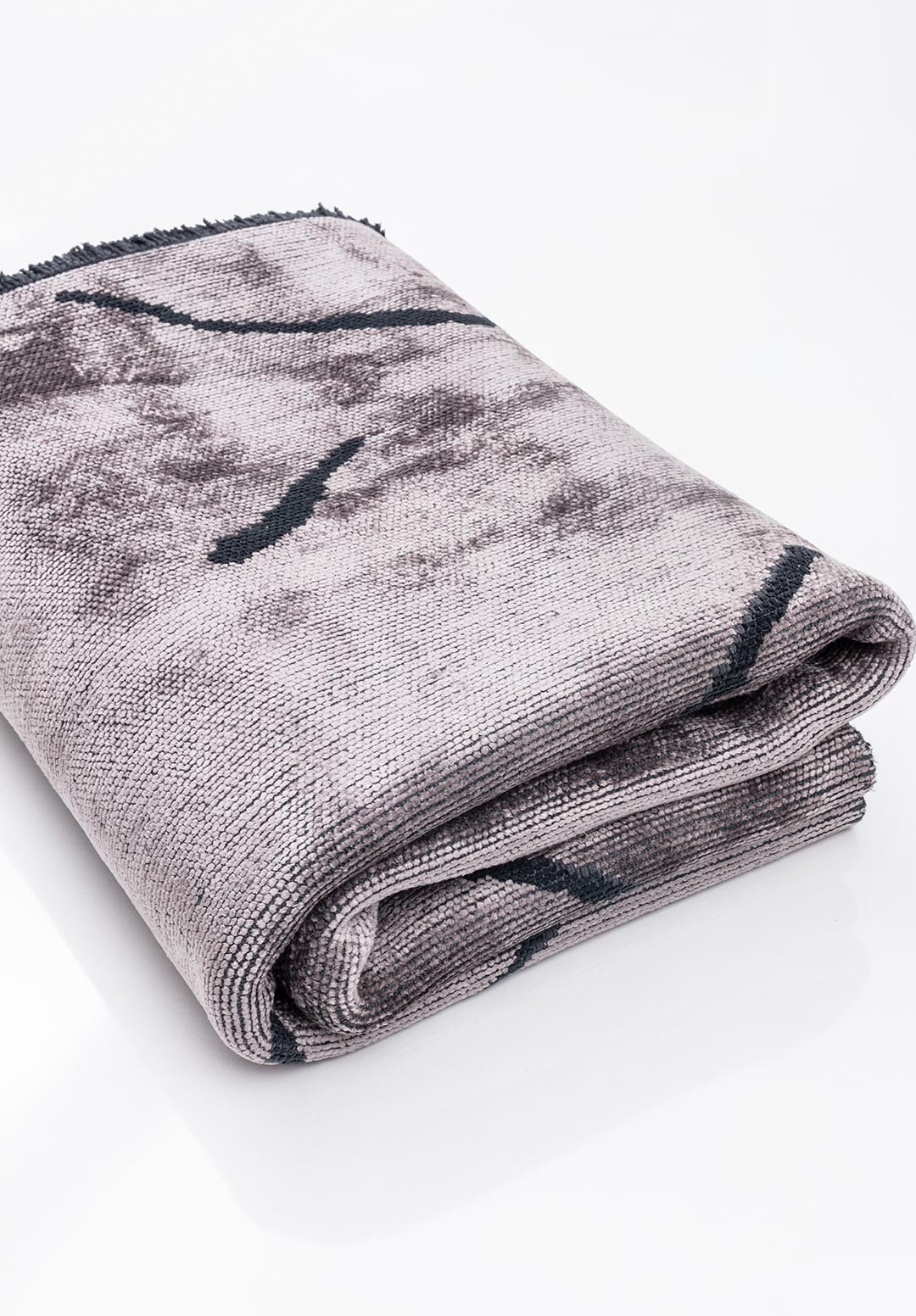 WAVE MATTE BLACK - LIGHT GREY RUG - 4
