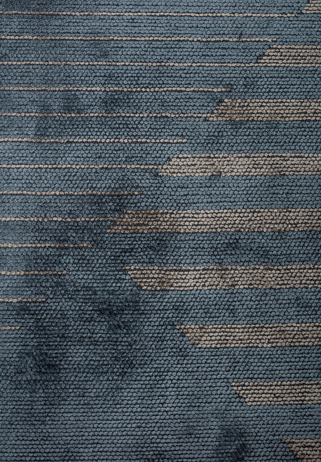 LINES BLUE - BEIGE RUG - 5