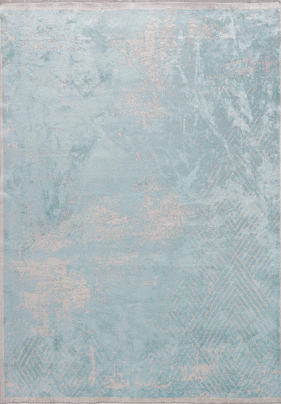 SLIT ECRU - ICE BLUE RUG - 1