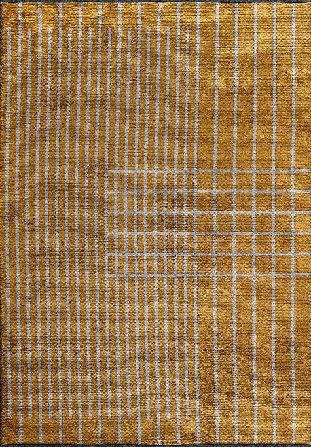 PLAID MUSTARD - LIGHT CREAM RUG - 1