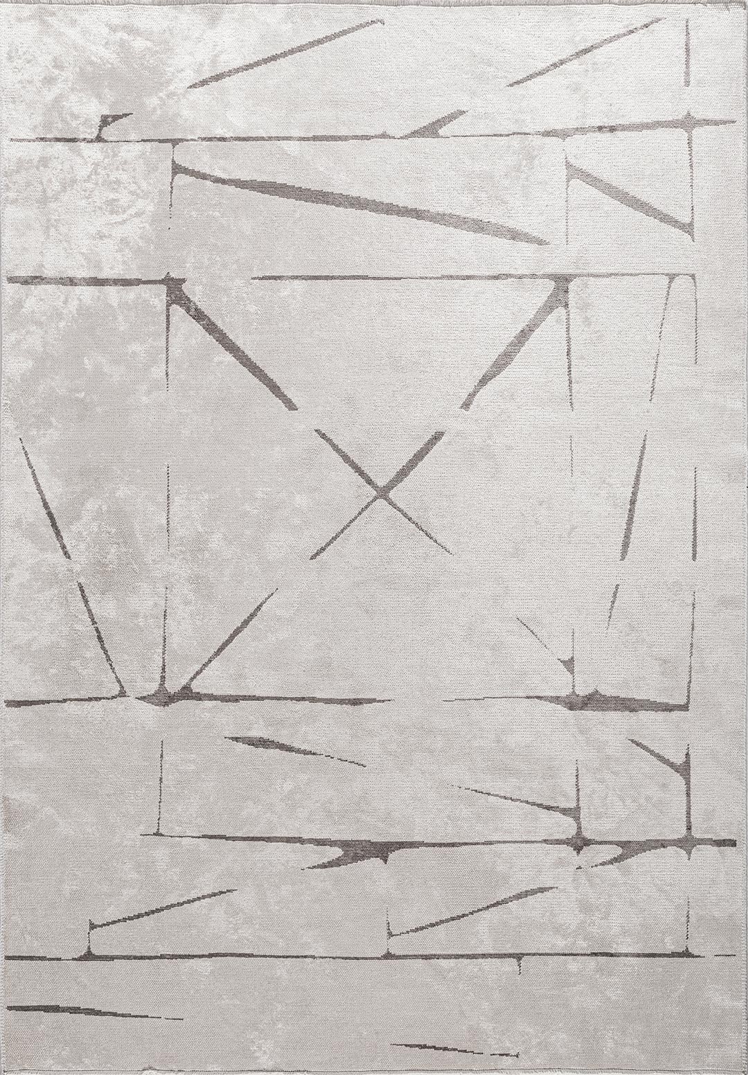 SQUARE ECRU - DARK GREY RUG - 1