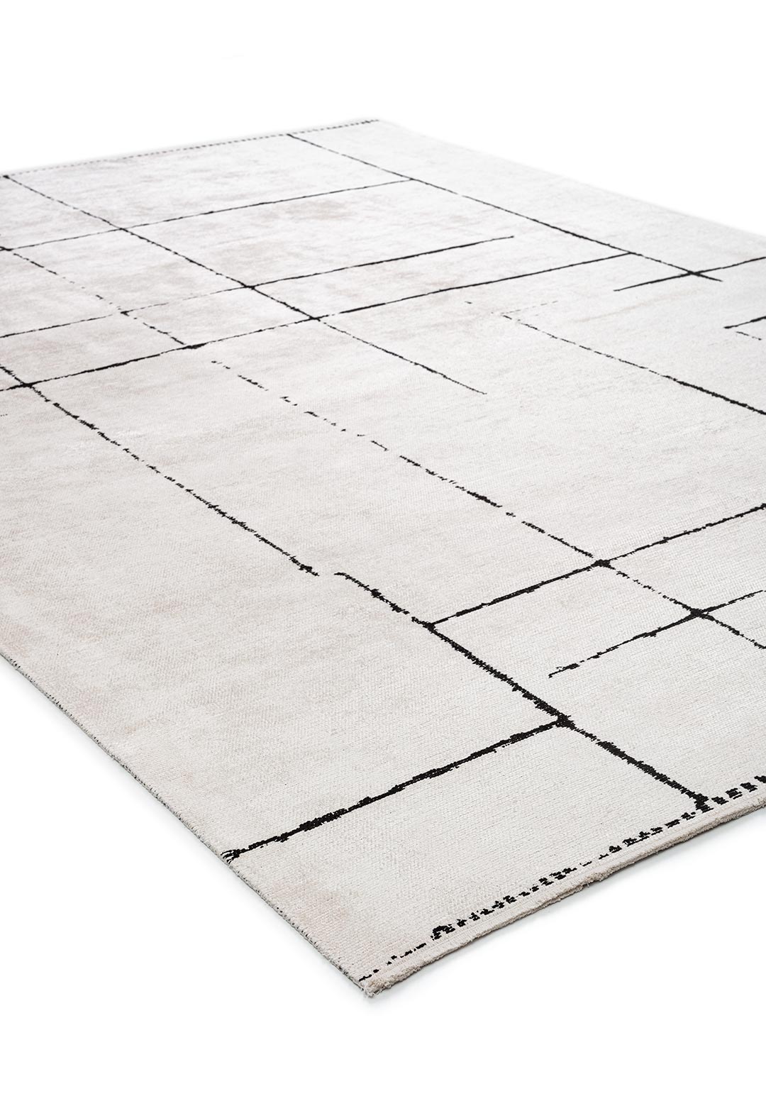 SCRATCH BLACK - ECRU RUG - 4