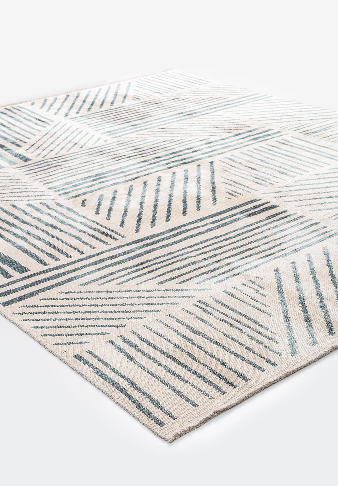 FIELD BLUE - ECRU RUG - 4