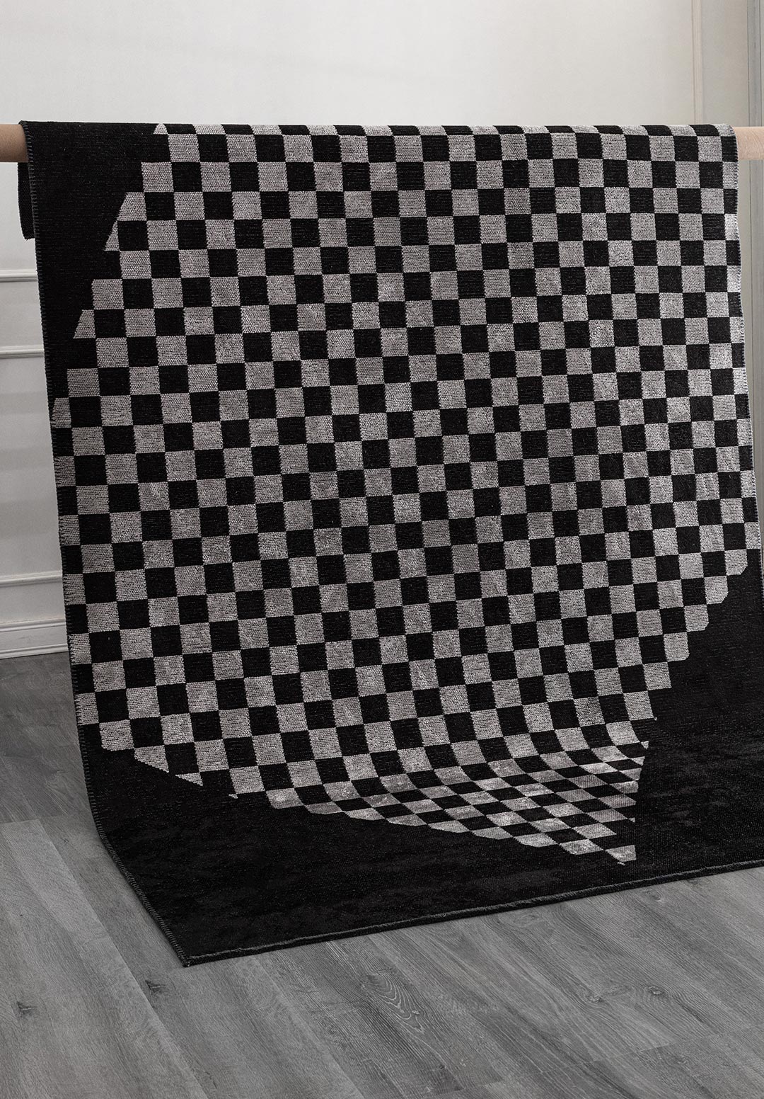 HOLOGRAM LIGHT GREY - BLACK RUG - 6
