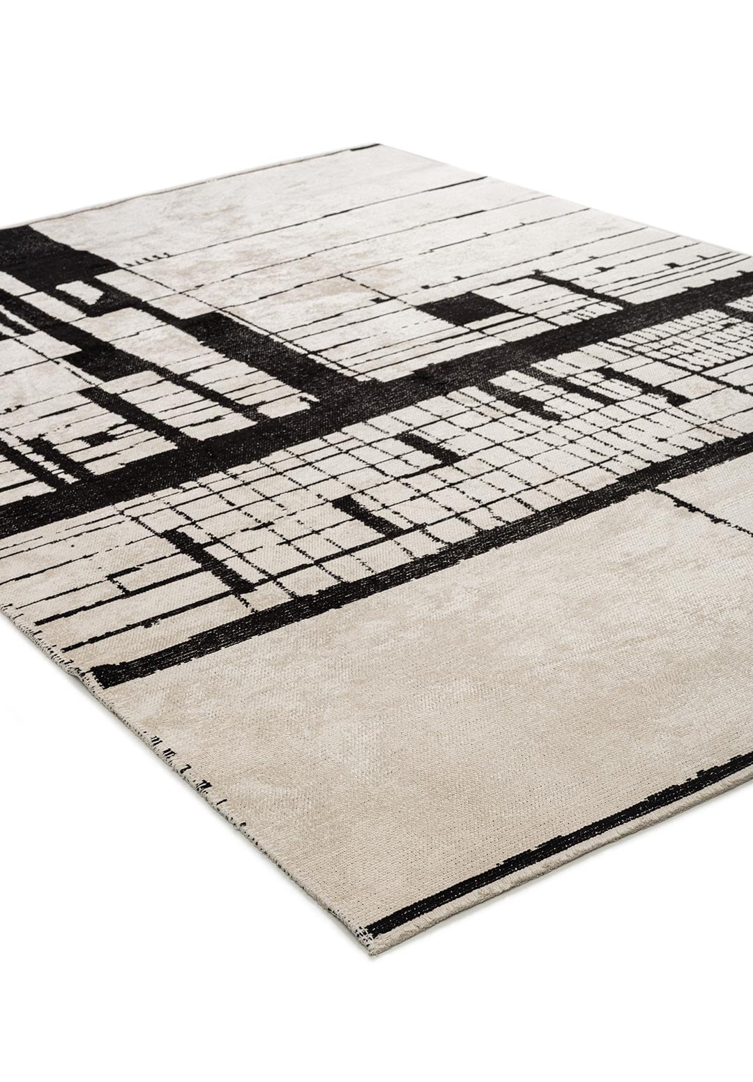 PEEL BLACK - ECRU RUG - 4