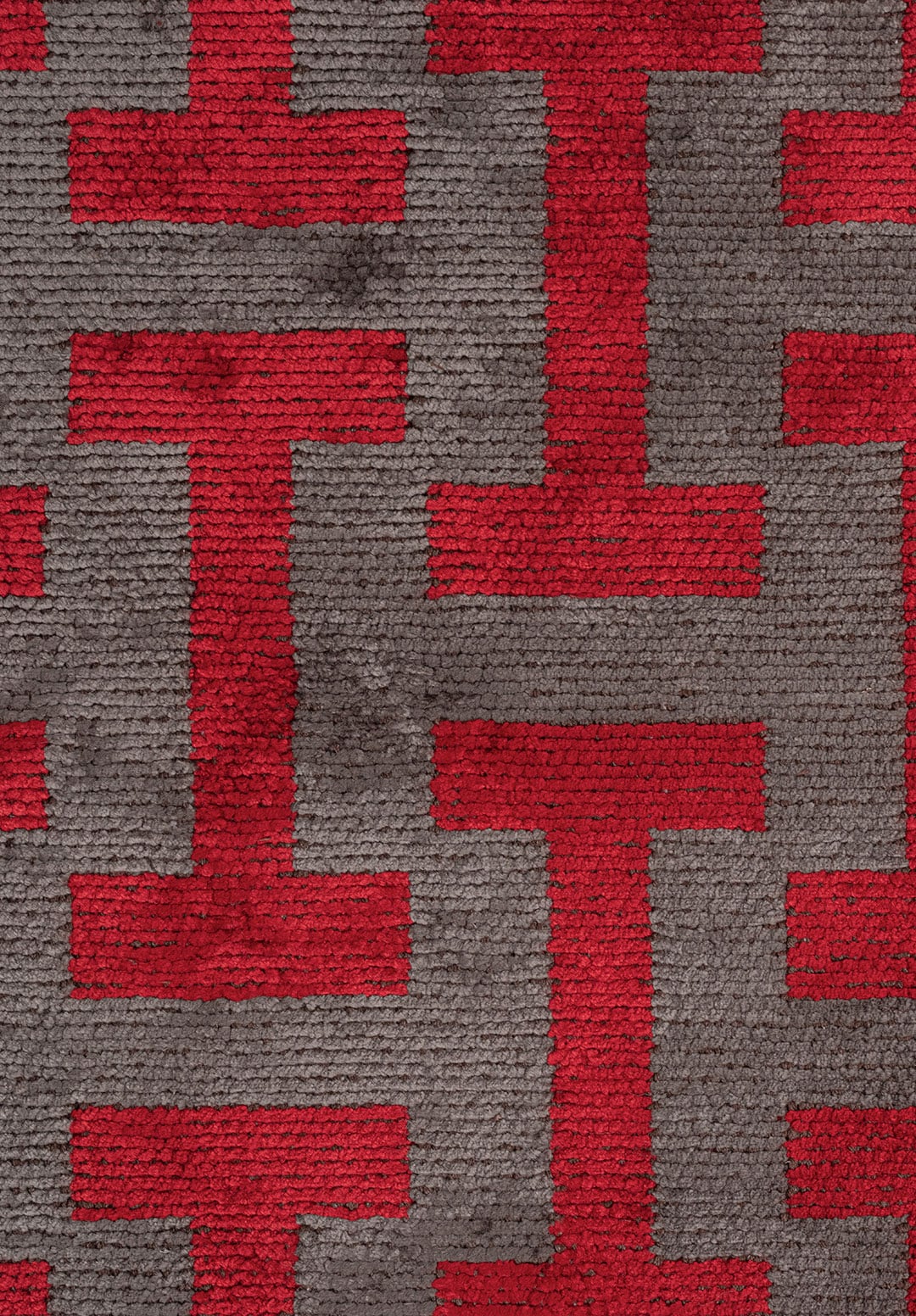 TIFFANY ANTHRACITE - RED RUG - 5