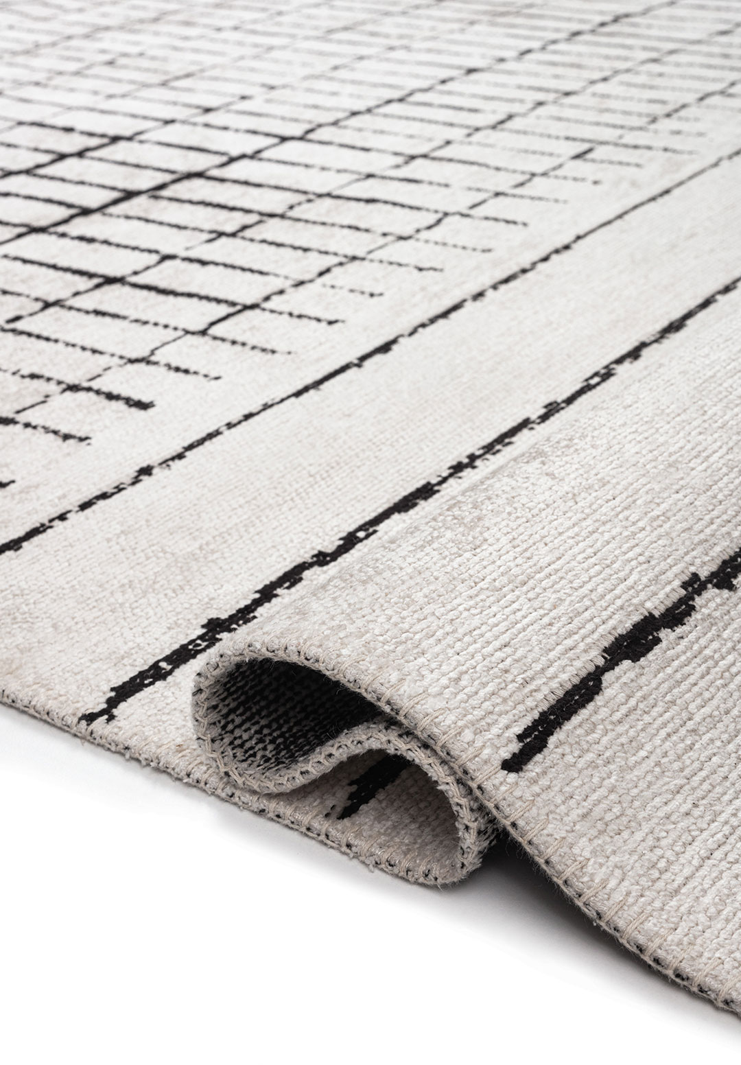 PERSPECTIVE BLACK - ECRU RUG - 2