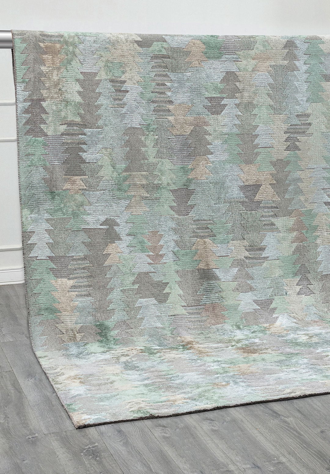 CLAN BEIGE - RIVER GREEN - ICE BLUE RUG - 4