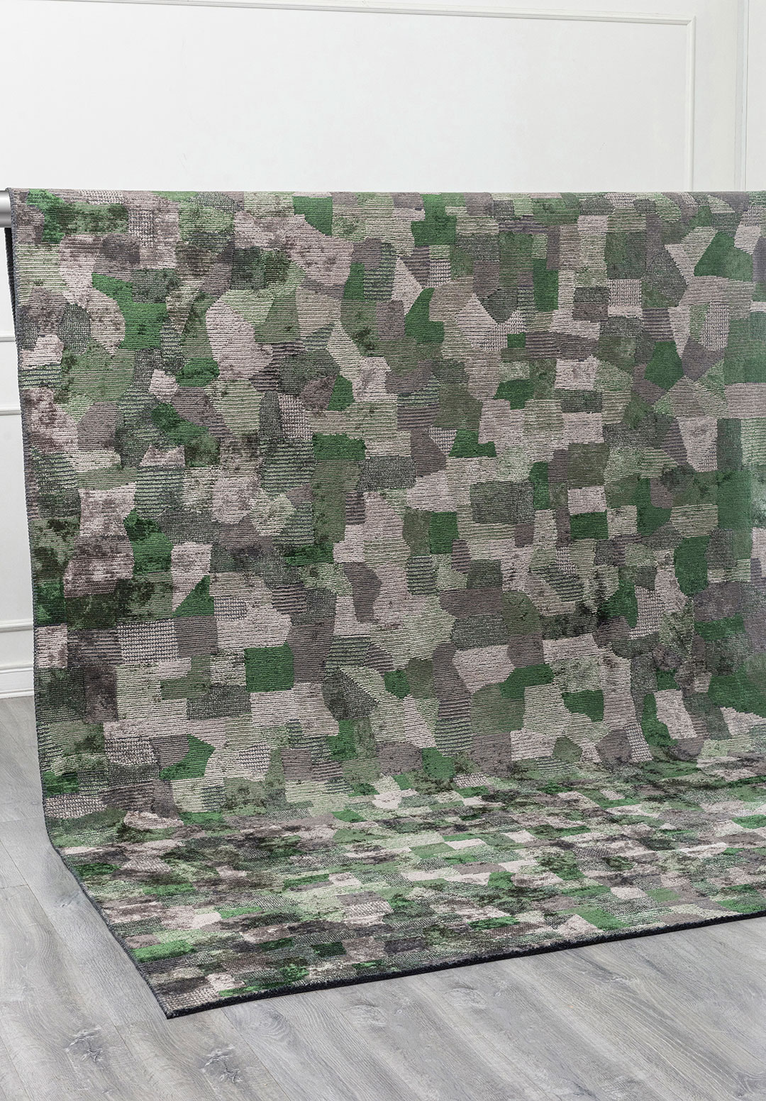 DUNE BEIGE - ANTHRACITE - FOREST GREEN RUG - 4