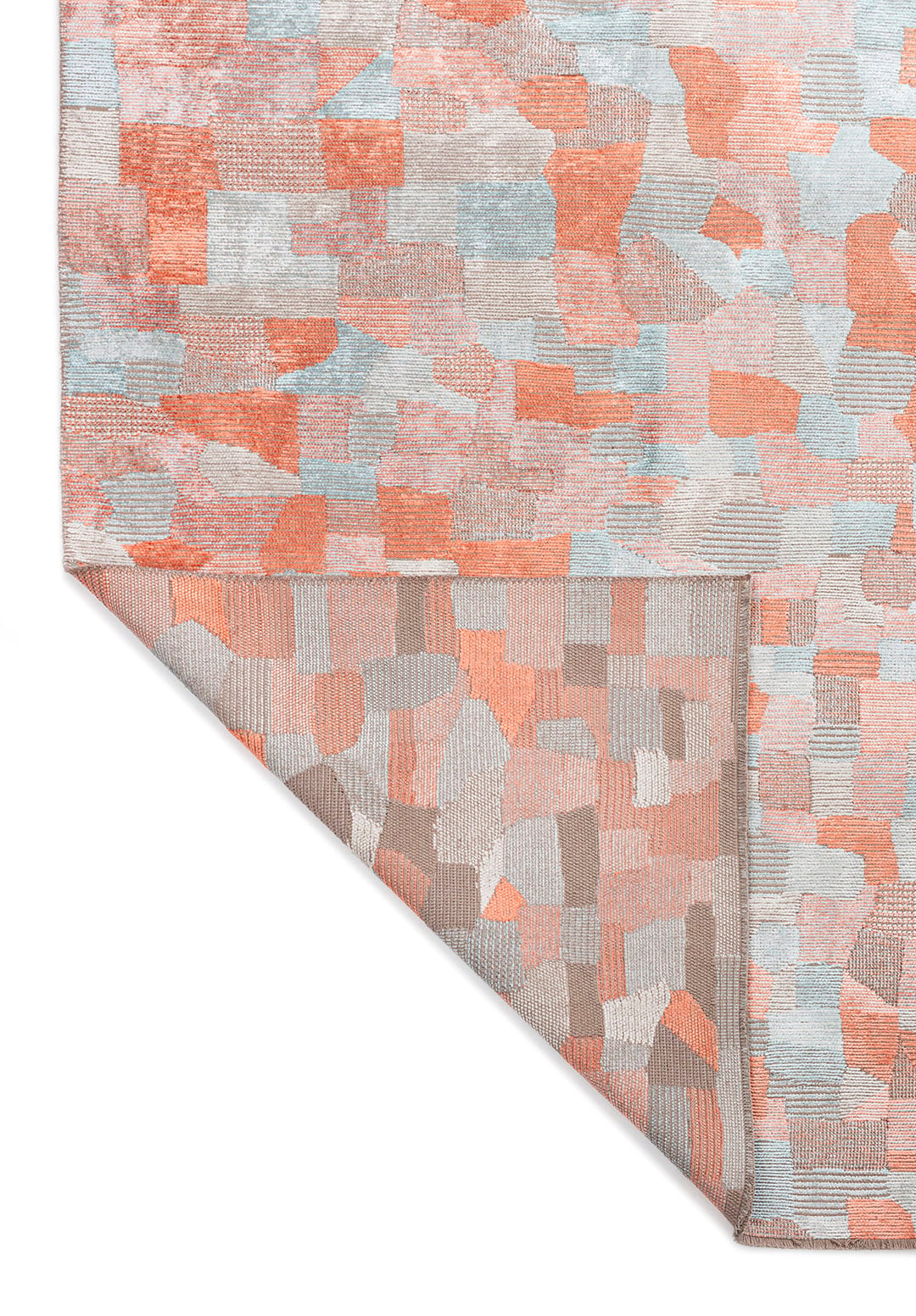 DUNE BONE - LIGHT CORAL - ICE BLUE RUG - 3