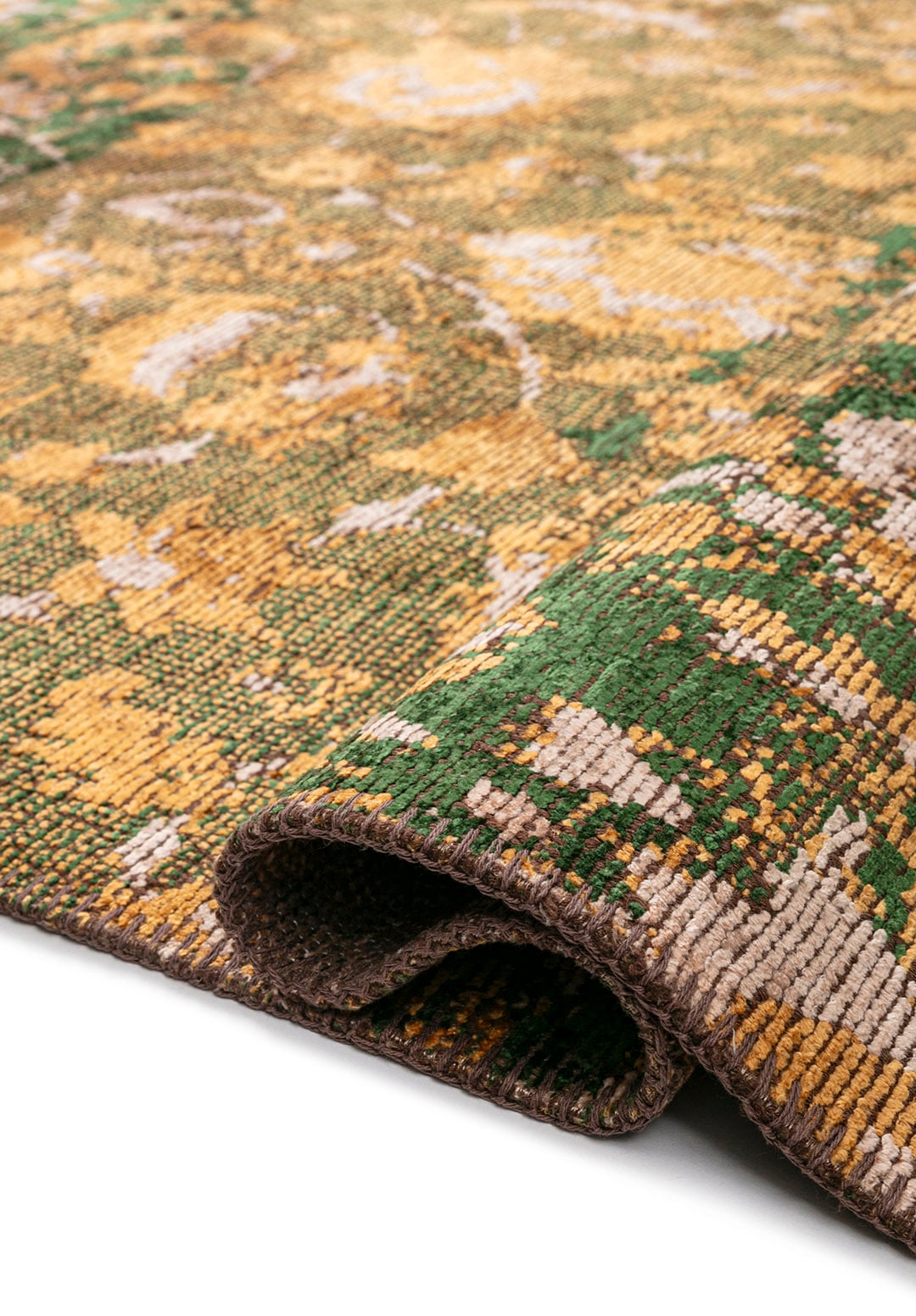 DREAM BONE - GOLD - FOREST GREEN RUG - 2