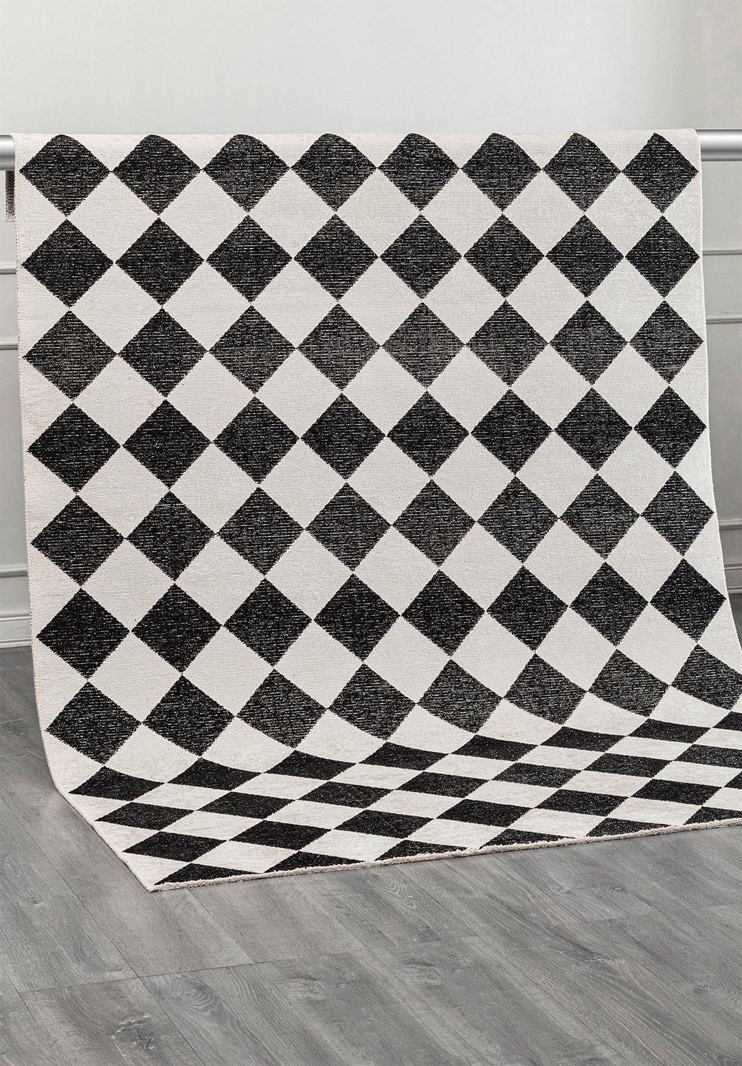 RETRO BLACK - ECRU RUG - 4