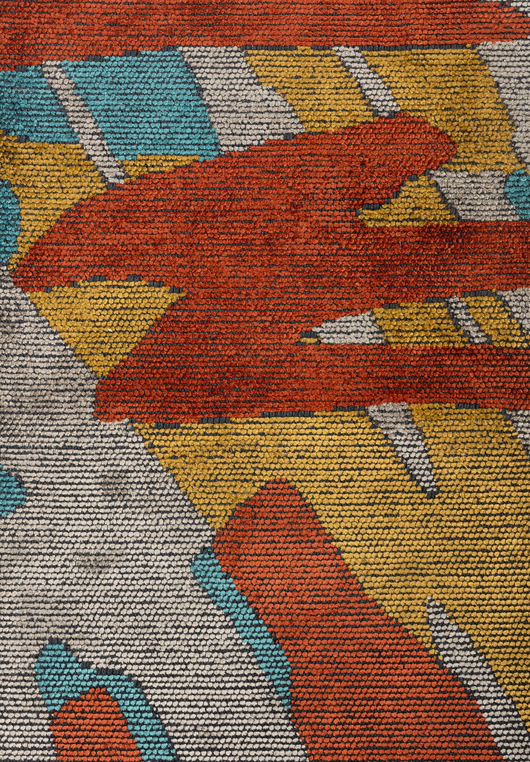 CARNIVAL DARK TERRA - TURQUOISE - MUSTARD - CREAM RUG - 5