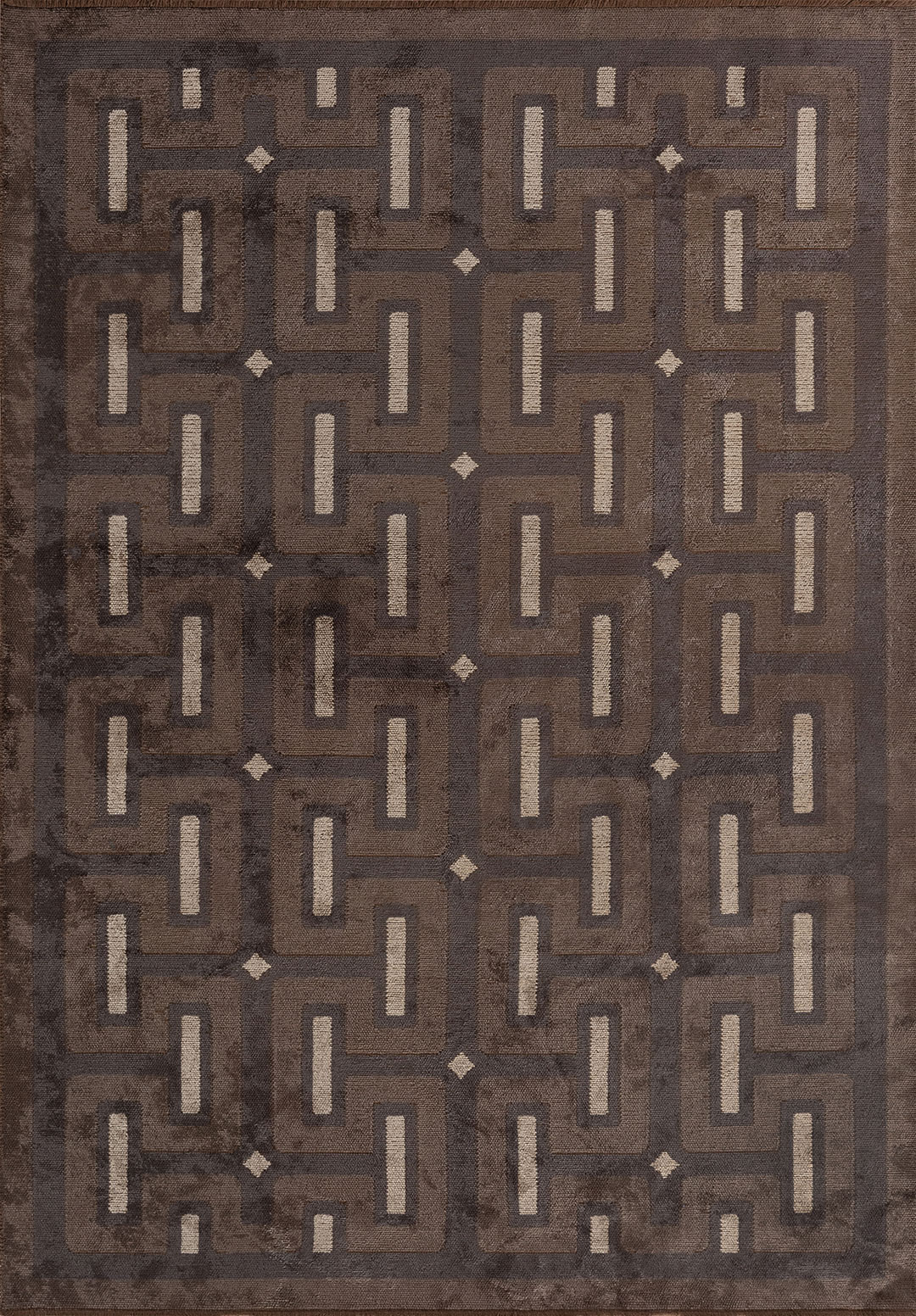 CHARM CHARCOAL - DARK MINK - BONE RUG - 1