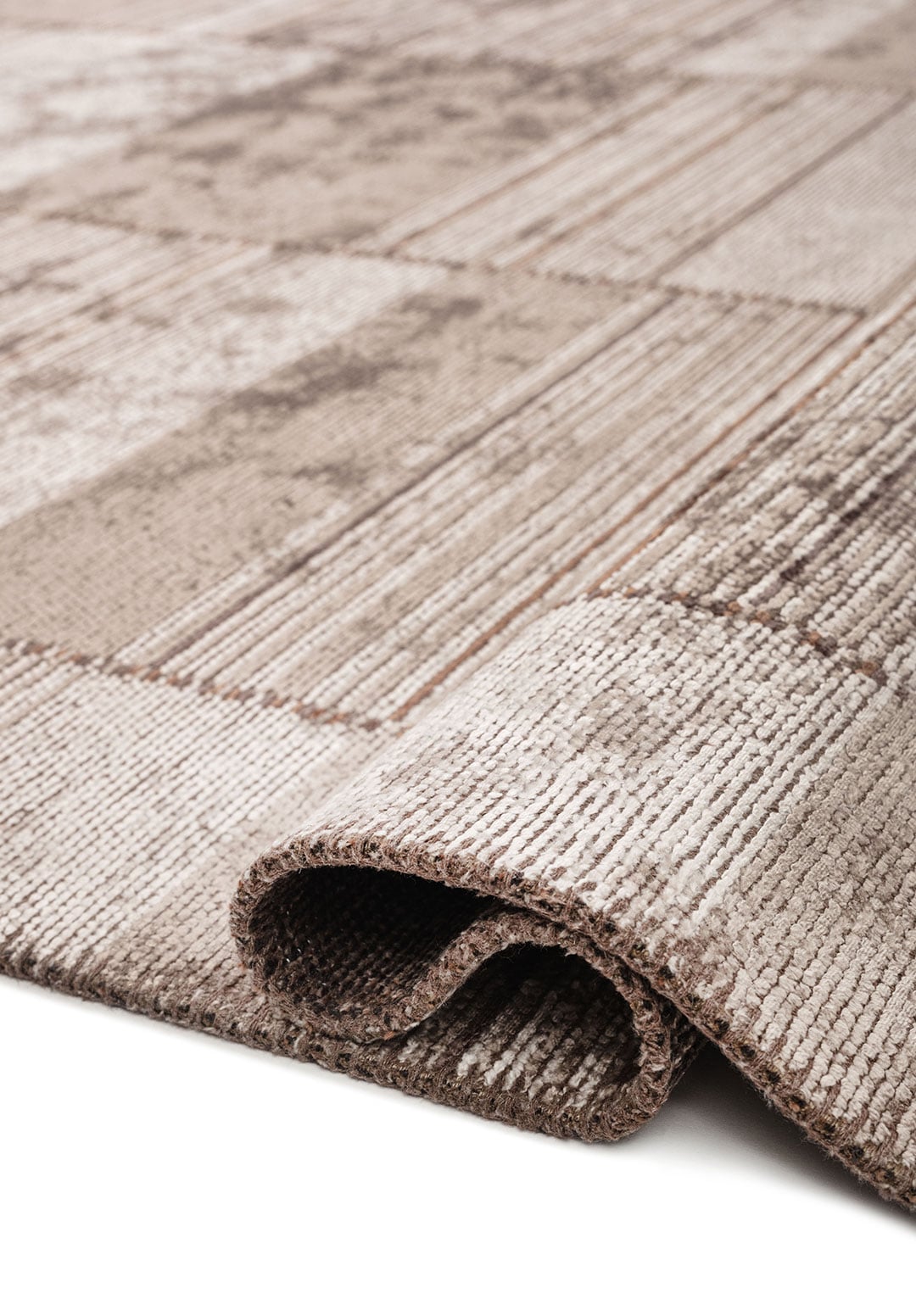 RAILWAY NOUGAT - CACAO - DARK MINK - LIGHT CREAM RUG - 2