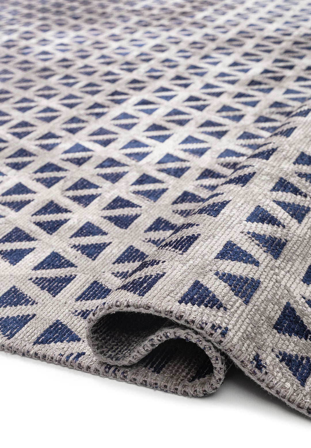 HEXAGON DARK NAVY - GREY - LIGHT GREY RUG - 2