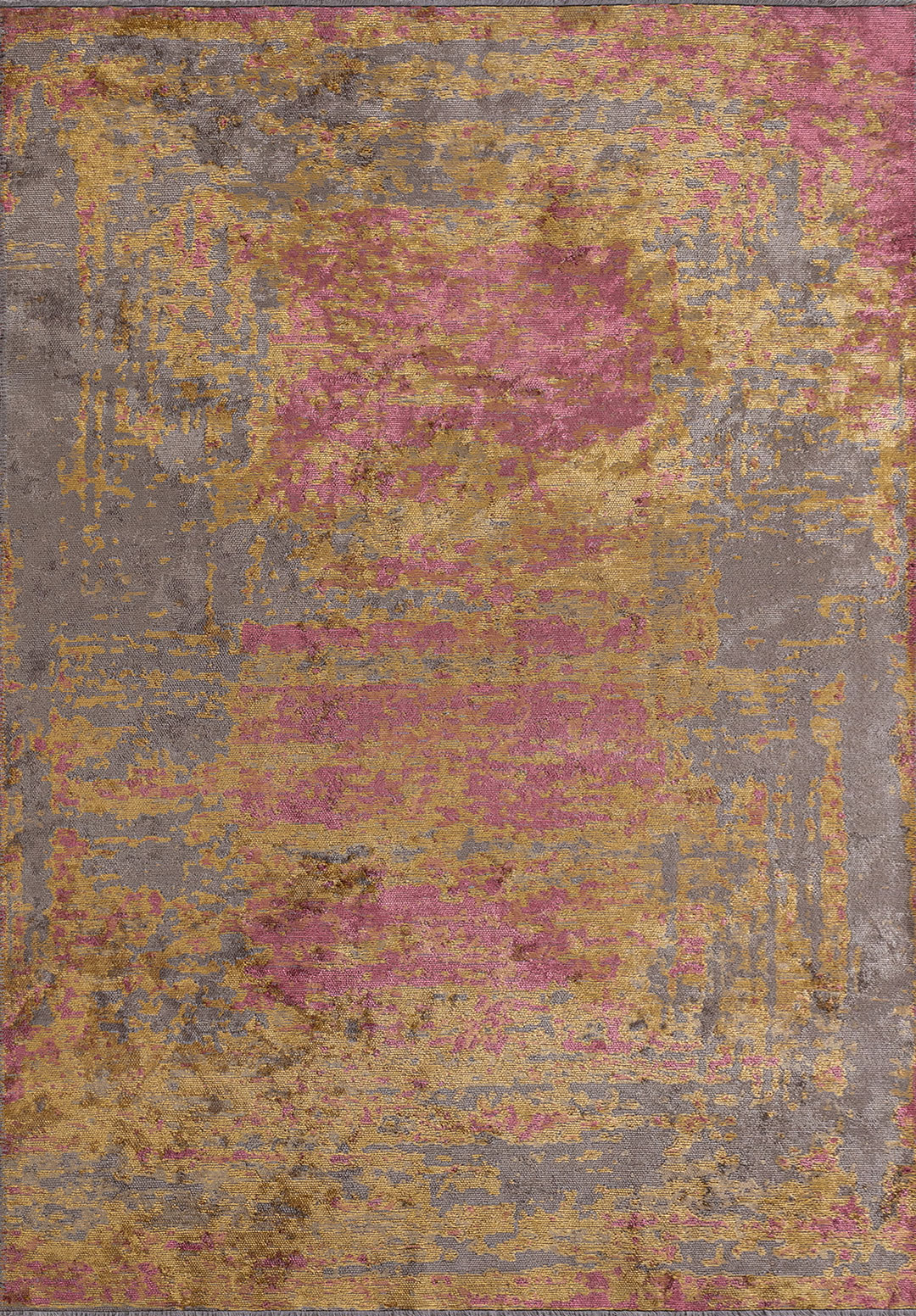 NEBULA ROSE - GOLD - DARK GREY RUG - 1