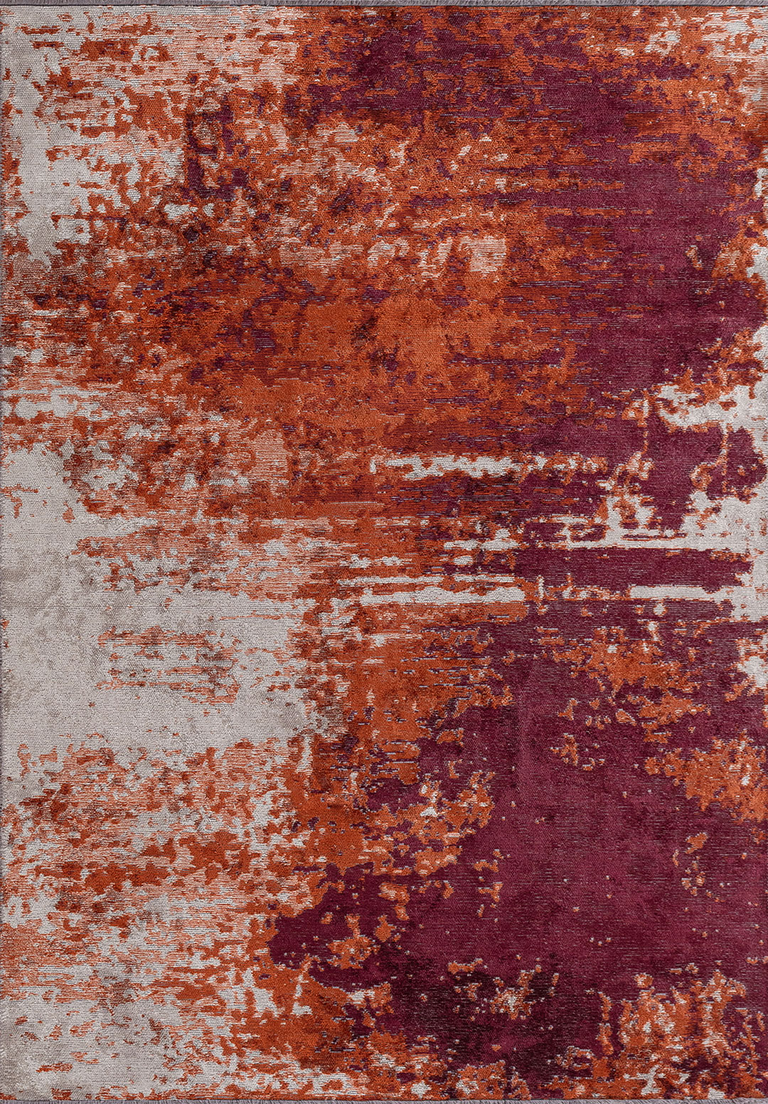 BLAZE LIGHT CREAM - RUST - CHERRY RUG - 1