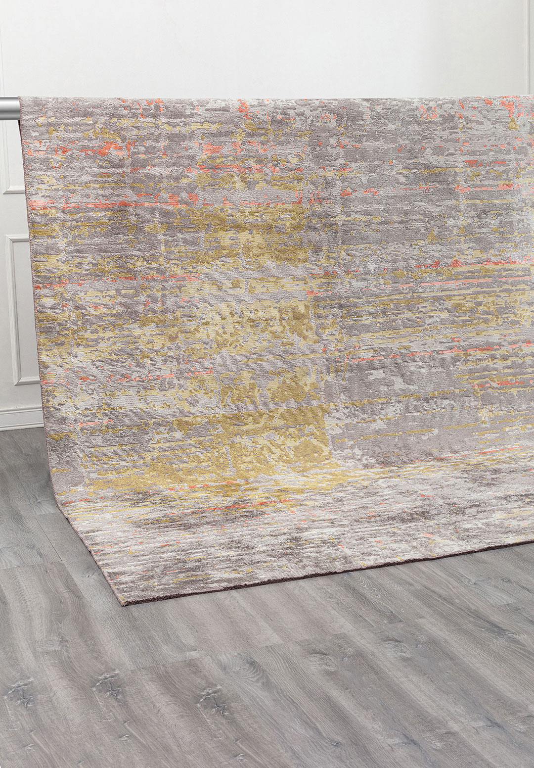 DAWN GREY - OLIVE GREEN - CORAL - BONE RUG - 4