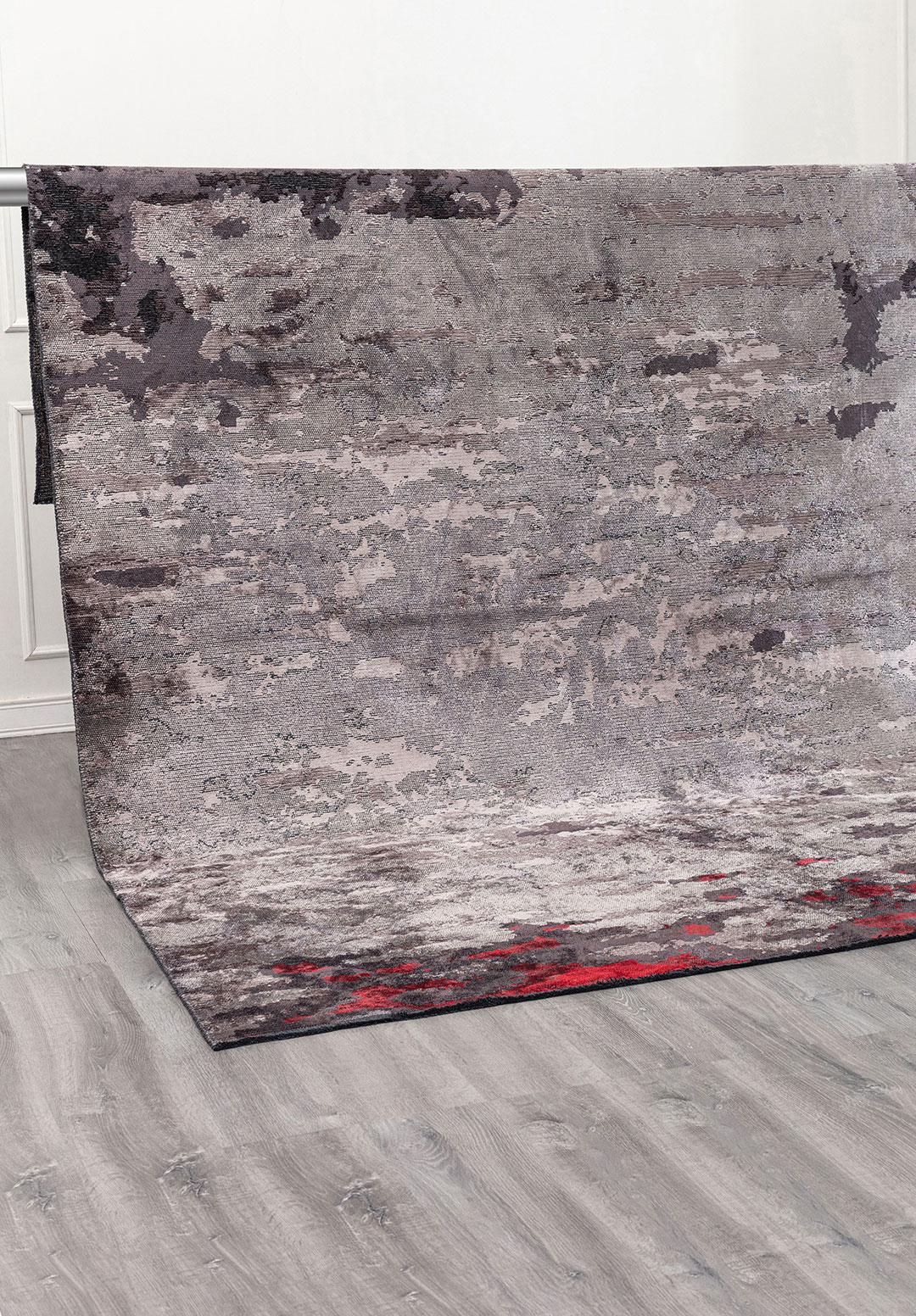 MEADOW RED - BLACK - CHARCOAL - GREY - BONE RUG - 4
