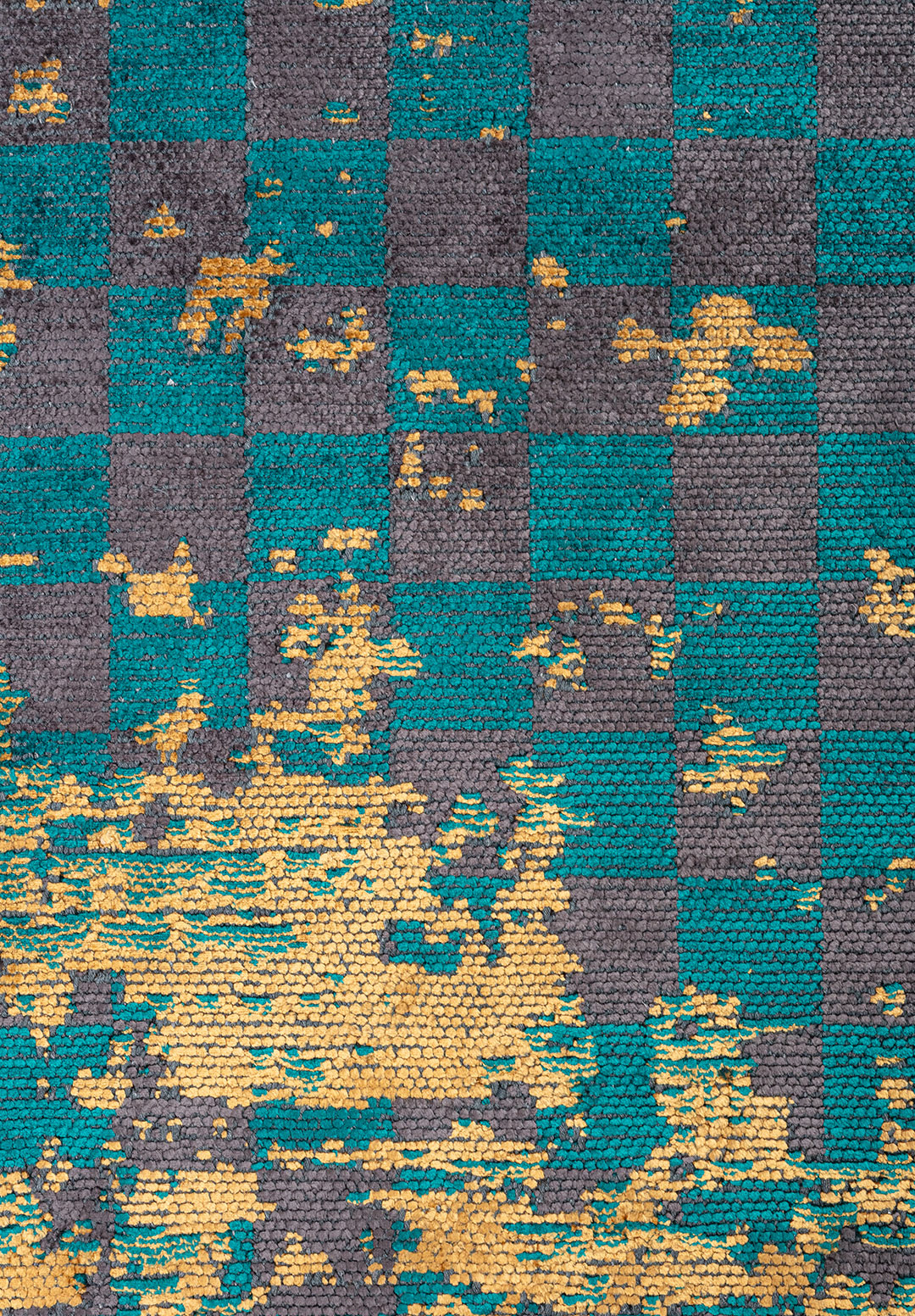 MIRAGE DARK TURQUOISE - MUSTARD - CHARCOAL RUG - 5