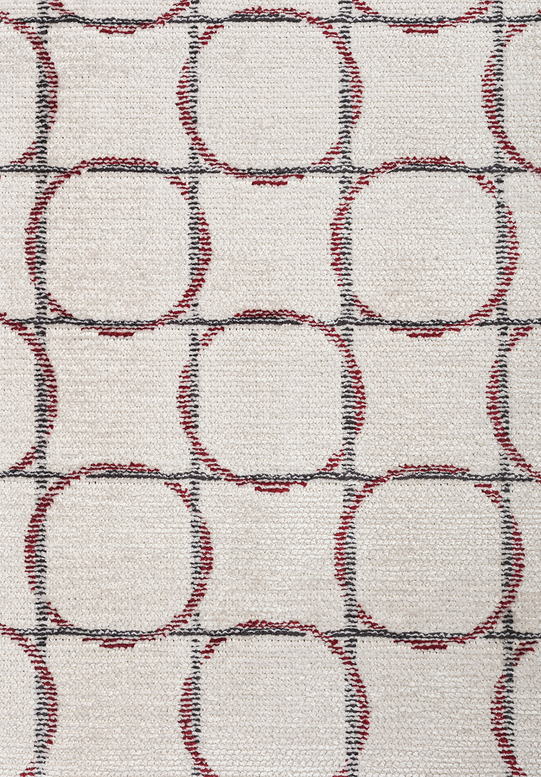 EQUINOX CHARCOAL - RED - ECRU RUG - 5