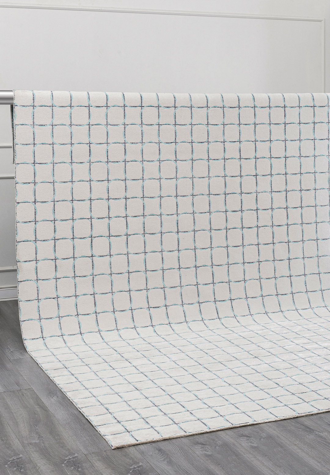 EQUINOX DARK NAVY - TURQUOISE - ECRU RUG - 4