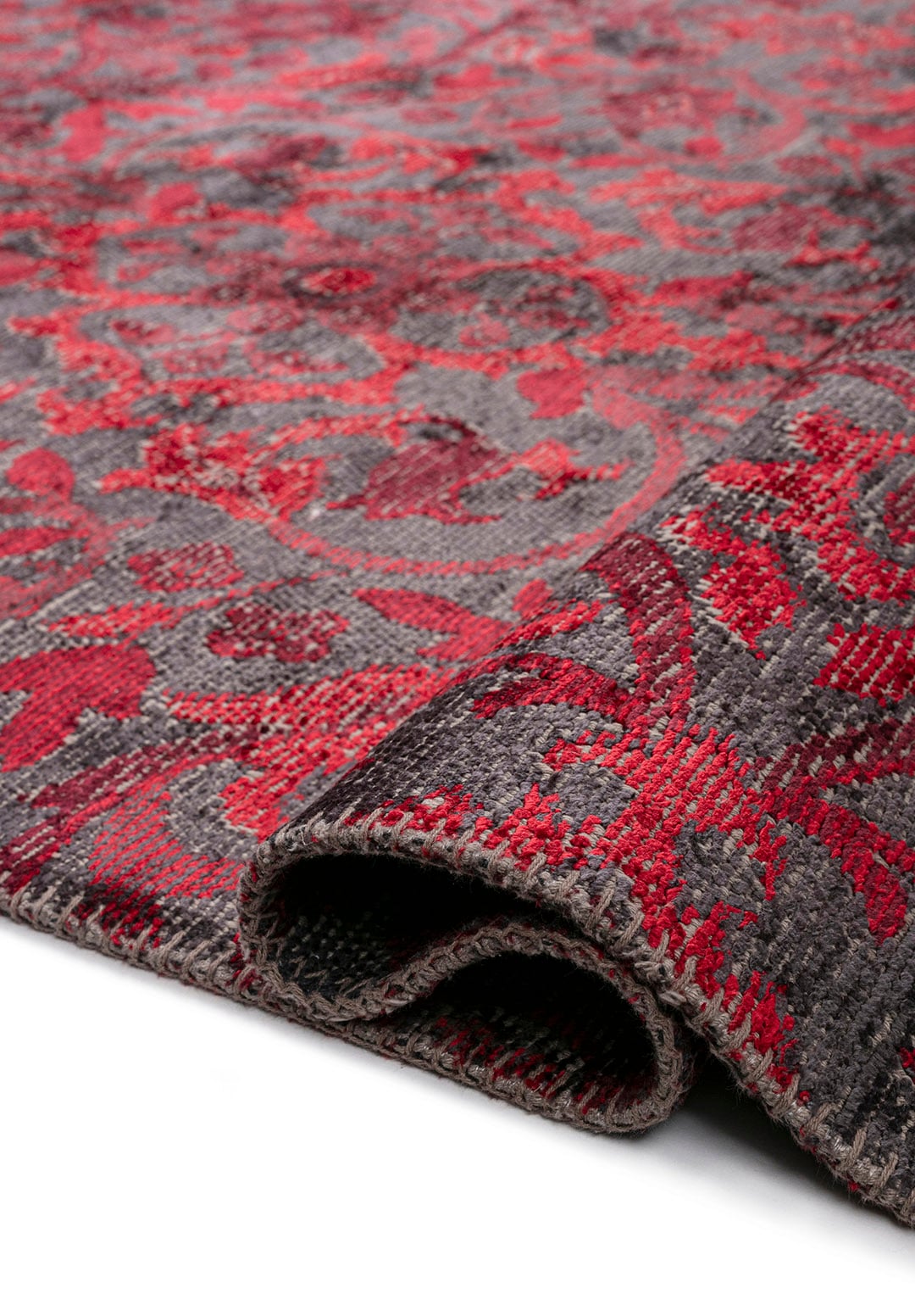 VIOLETTA CHARCOAL - RED - CHERRY RUG - 2