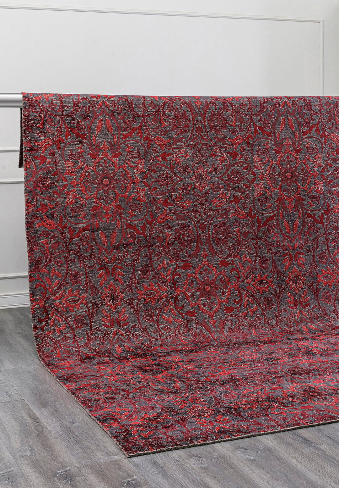 VIOLETTA CHARCOAL - RED - CHERRY RUG - 4