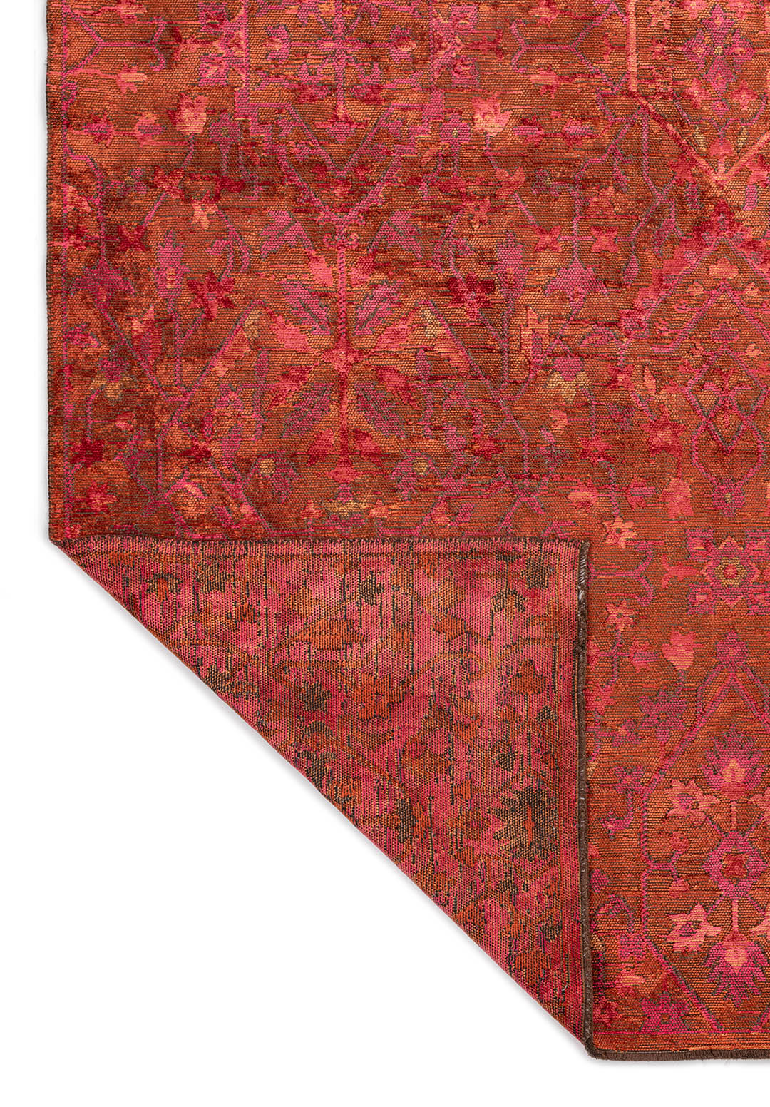 FLEUR TERRA - FUSCHIA - RUST RUG - 3