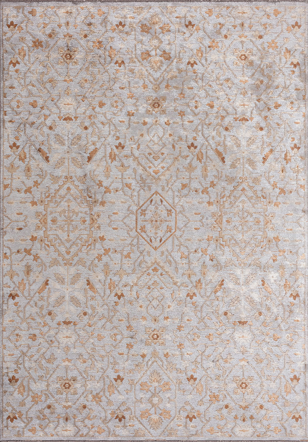FLEUR CACAO - DARK BEIGE - LIGHT GREY RUG