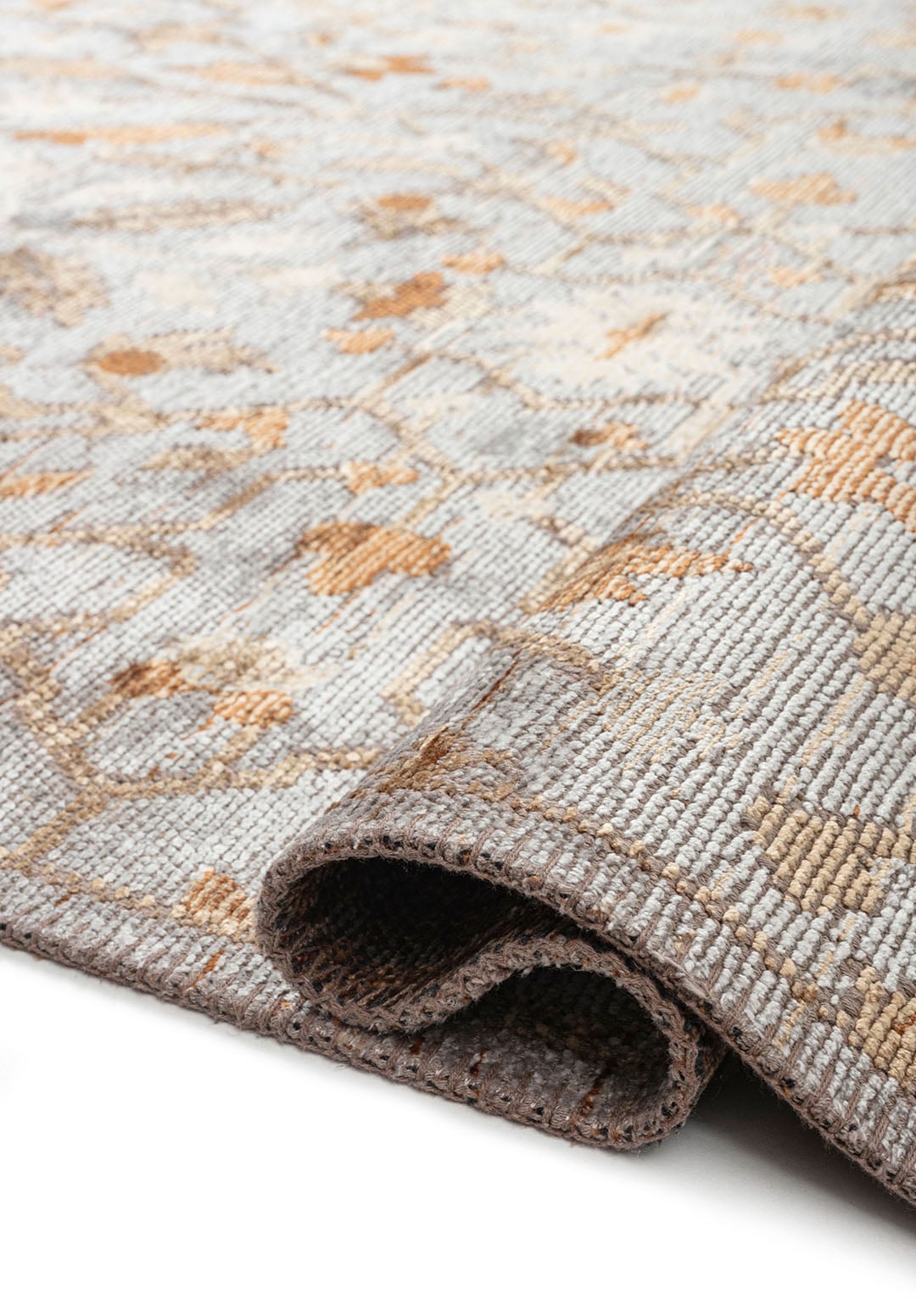 FLEUR CACAO - DARK BEIGE - LIGHT GREY RUG - 2