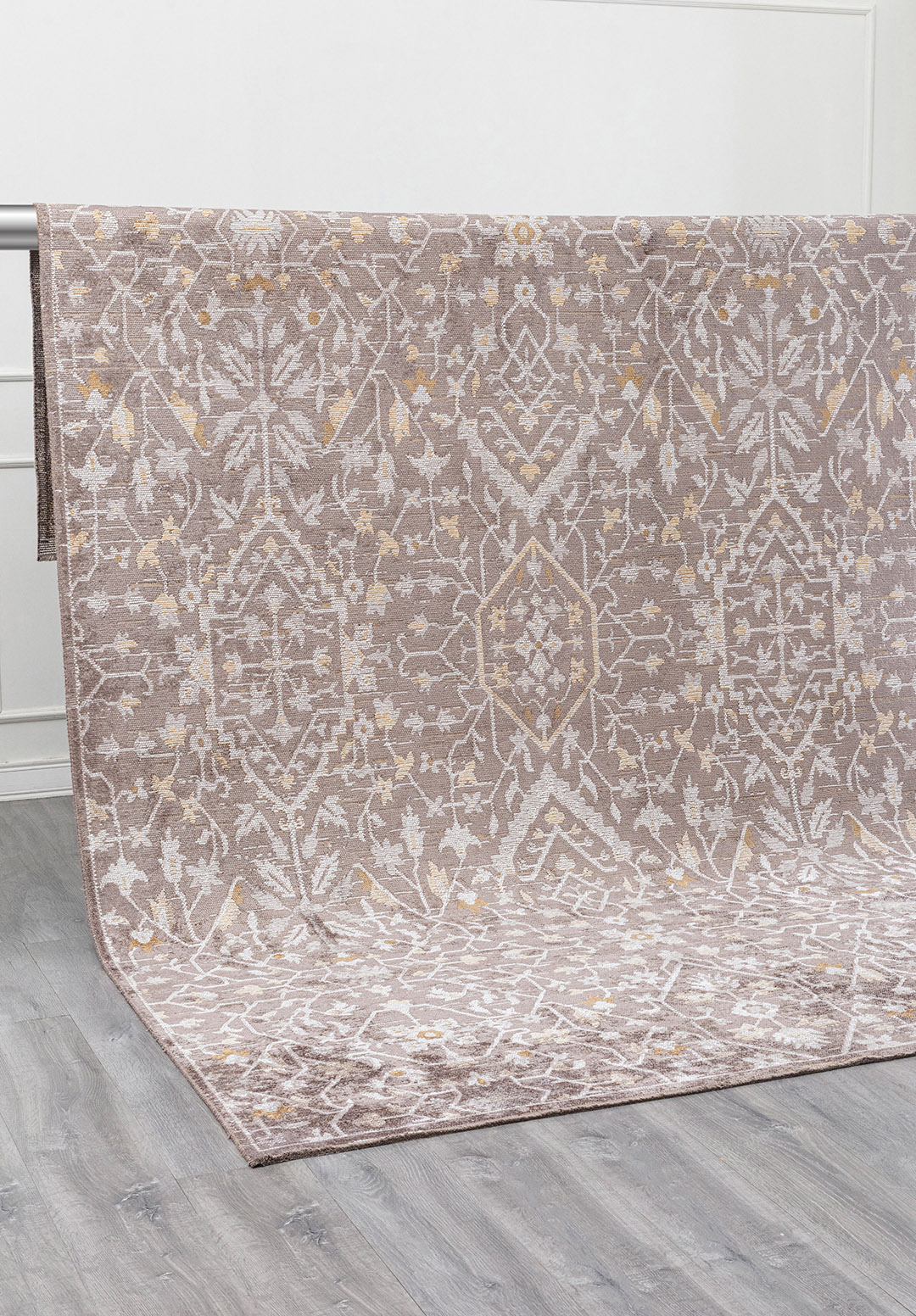 FLEUR LIGHT BROWN - BONE - DARK GREY RUG - 4