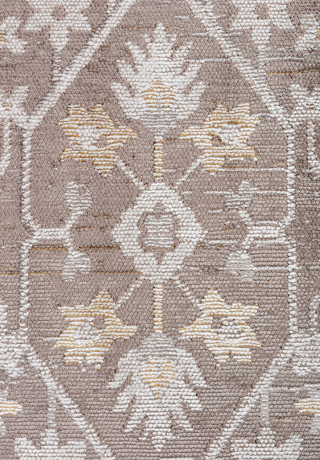 FLEUR LIGHT BROWN - BONE - DARK GREY RUG - 5